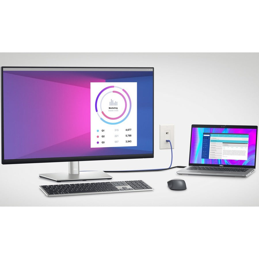 Dell P Series P2423De 60.5 Cm (23.8") 2560 X 1440 Pixels Quad Hd Lcd Black, Silver