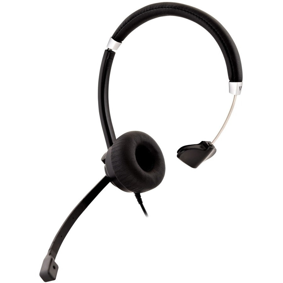 Deluxe Mono Headset W/Boom Mic,3.5Mm 1.8M Cable W/Ctrl Black