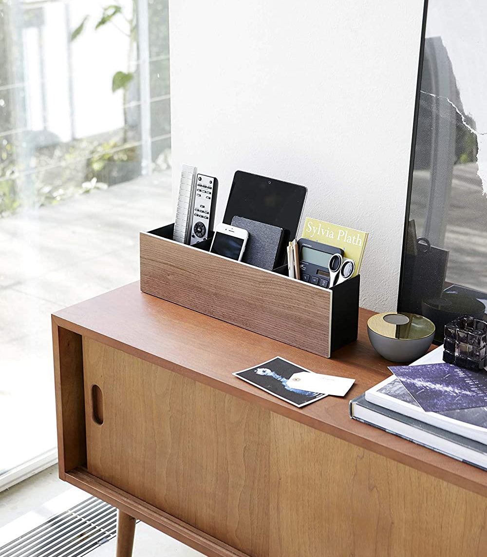 Desk Organizer - Two Sizes - Steel + Wood