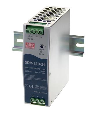 Din Rail Industrial Power Supply - 120W, 48Vdc, Non-Returnable/Non-Cancelable