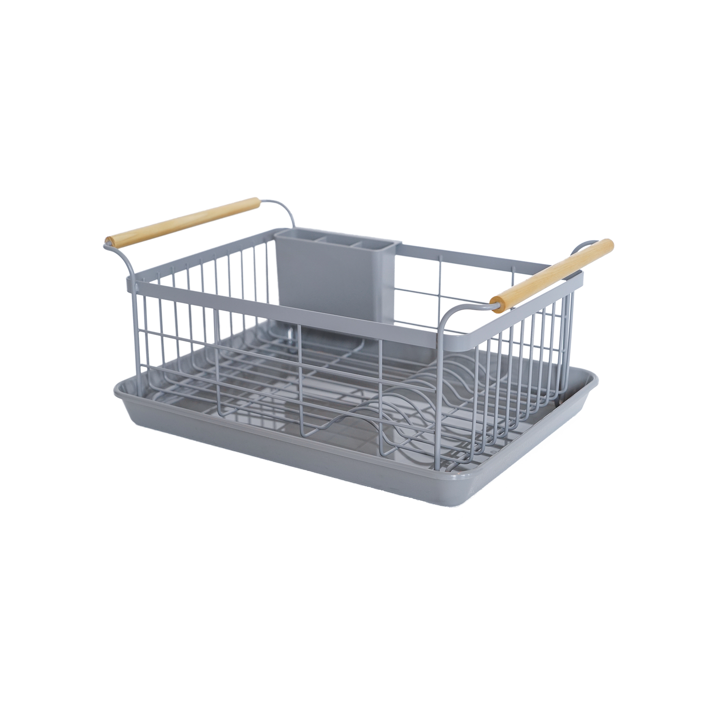 Dish Rack - Steel + Wood