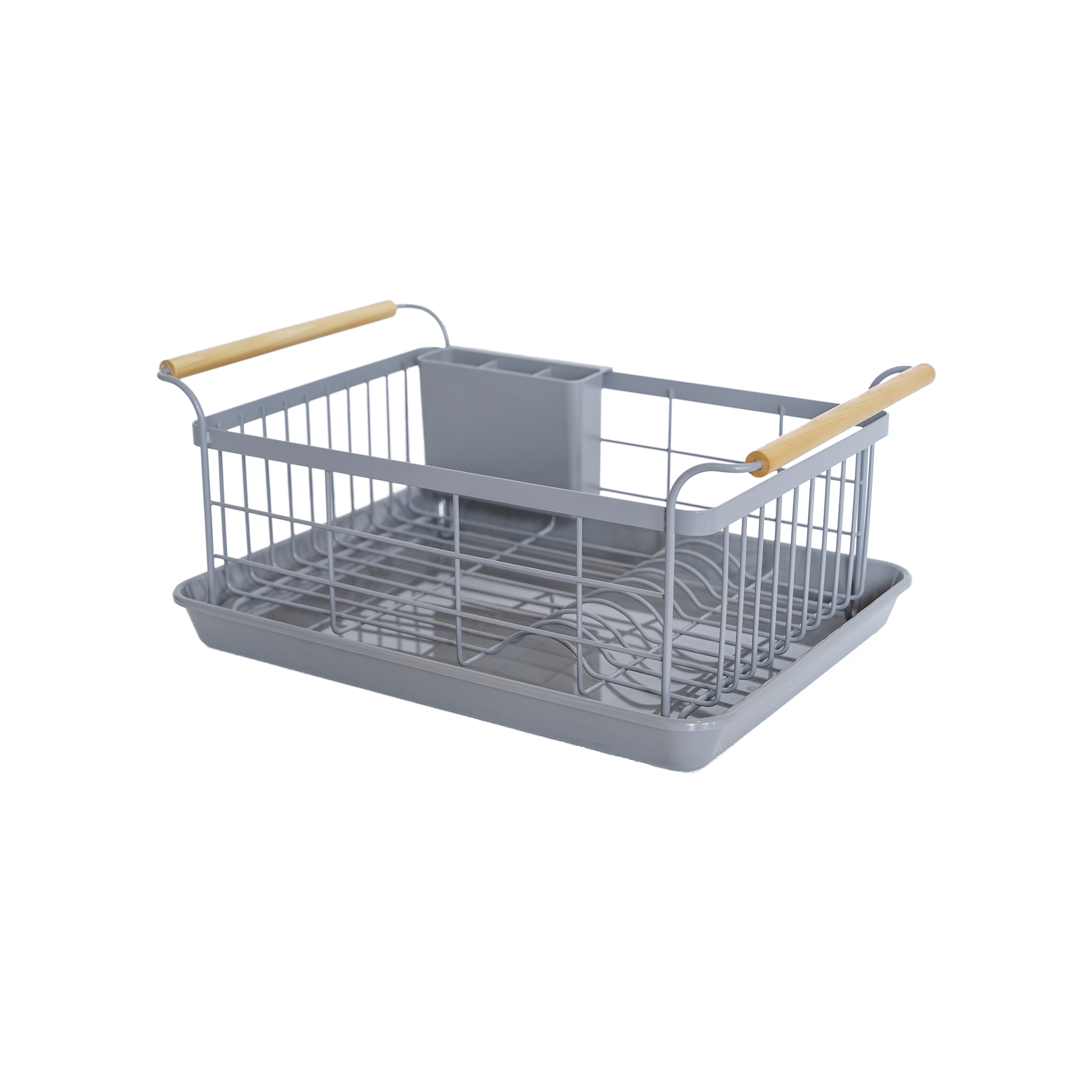 Dish Rack - Steel + Wood