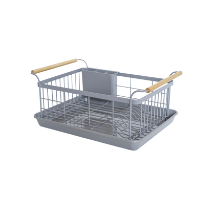 Dish Rack - Steel + Wood