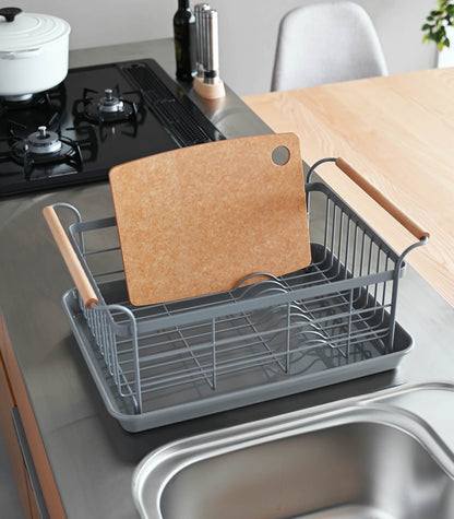 Dish Rack - Steel + Wood