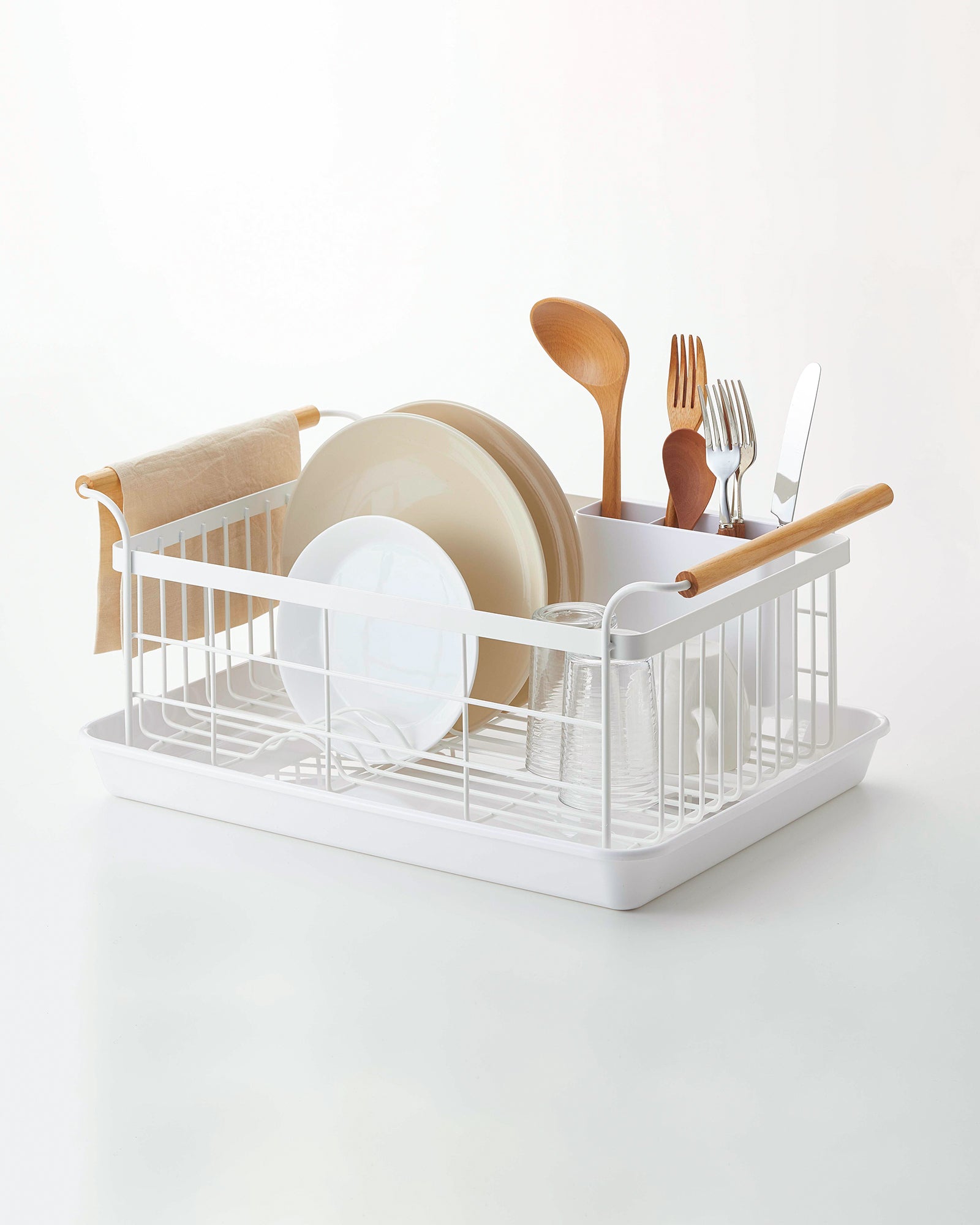 Dish Rack - Steel + Wood