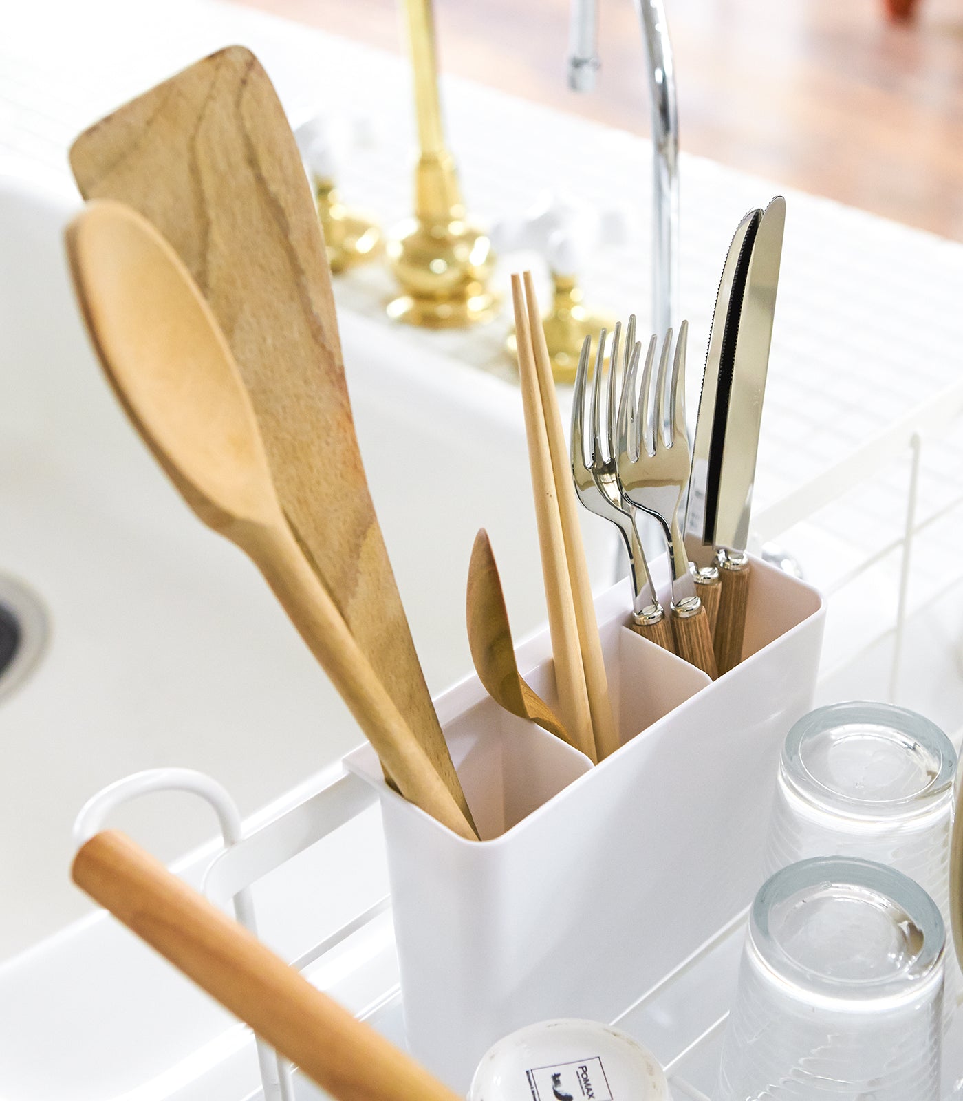 Dish Rack - Steel + Wood