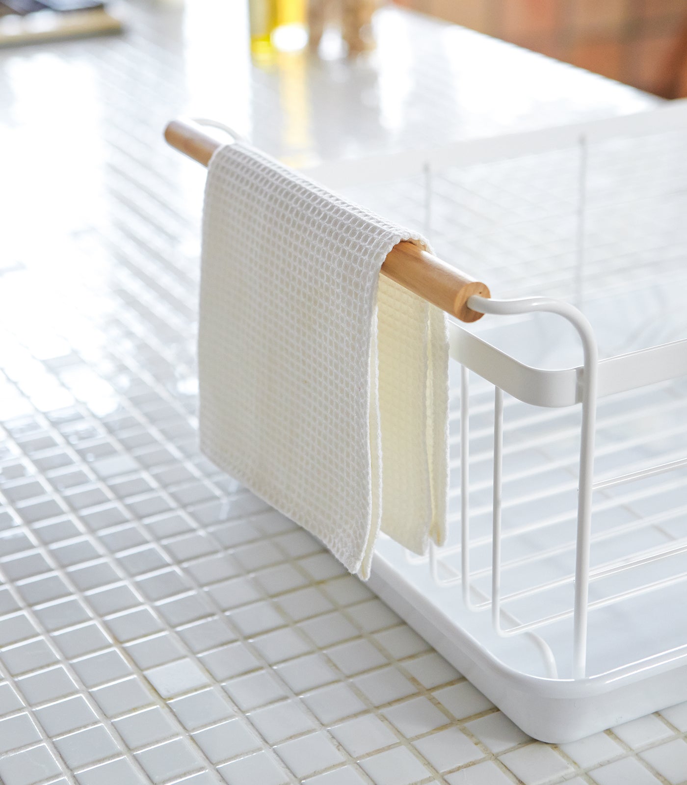 Dish Rack - Steel + Wood