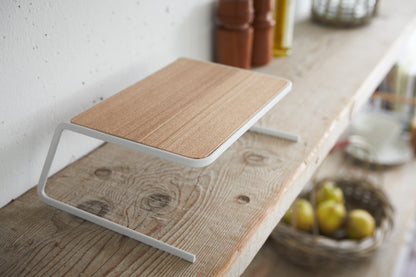 Dish Riser - 2 Sizes - Steel + Wood