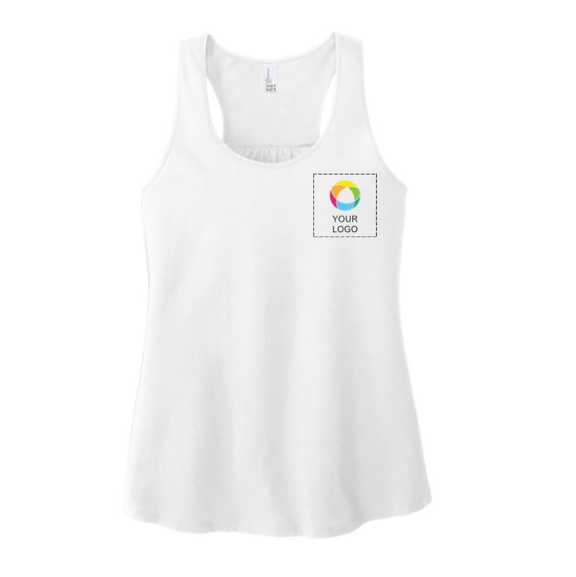 District® Women’s V.I.T.™ Gathered Back Tank | Chic Style with Elegant Left Chest Print