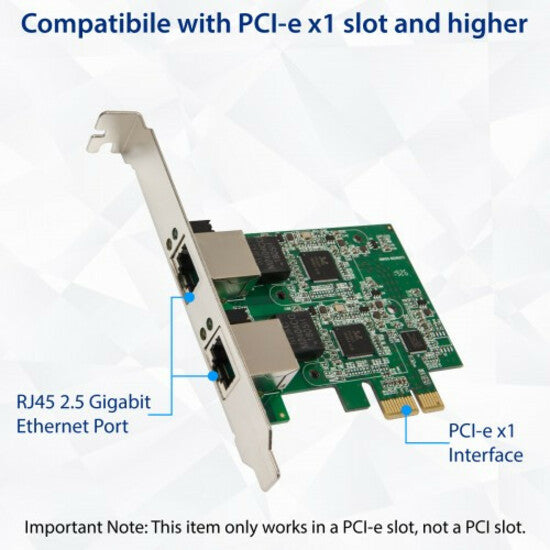 Dual 2.5 Gigabit Nic Pci-E X1,