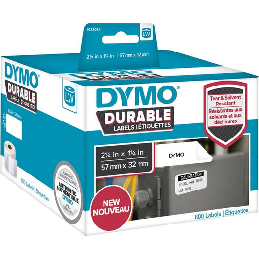 Dymo Lw Durable 2-1 4In X 1-1 4In White Poly, 800 Labels