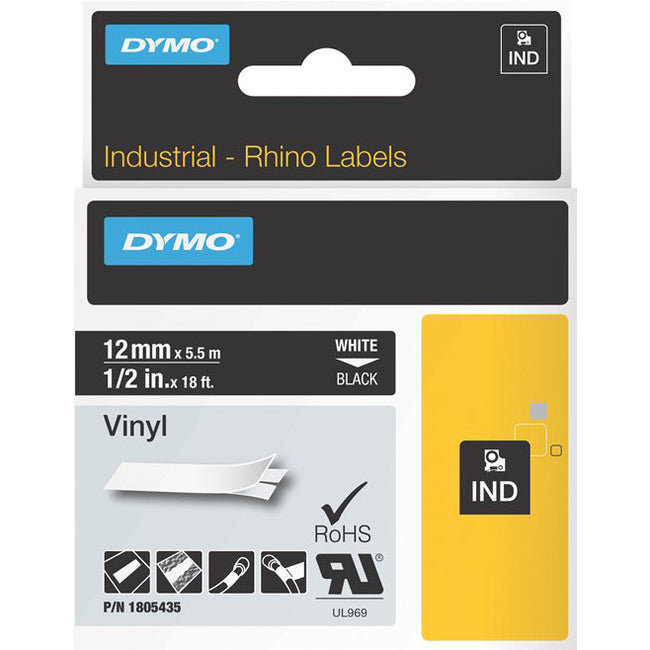 Dymo White On Black Color Coded Label 1805435