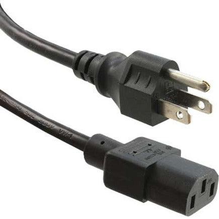 ENET 5-15P to C13 15ft Black External Power Cord / Cable NEMA 5-15P to IEC-320 C13 10A 15'