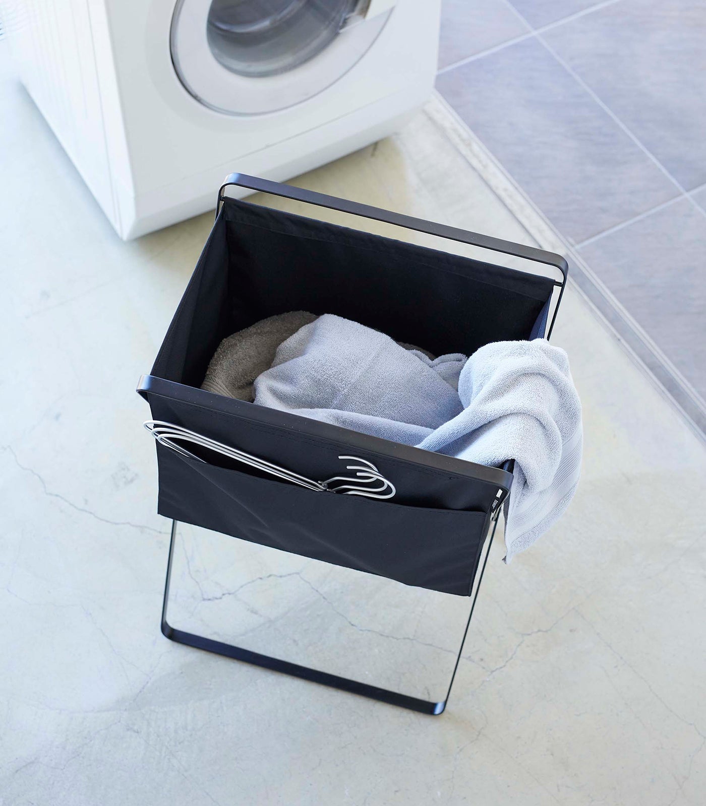 Elevated Laundry Hamper - Steel