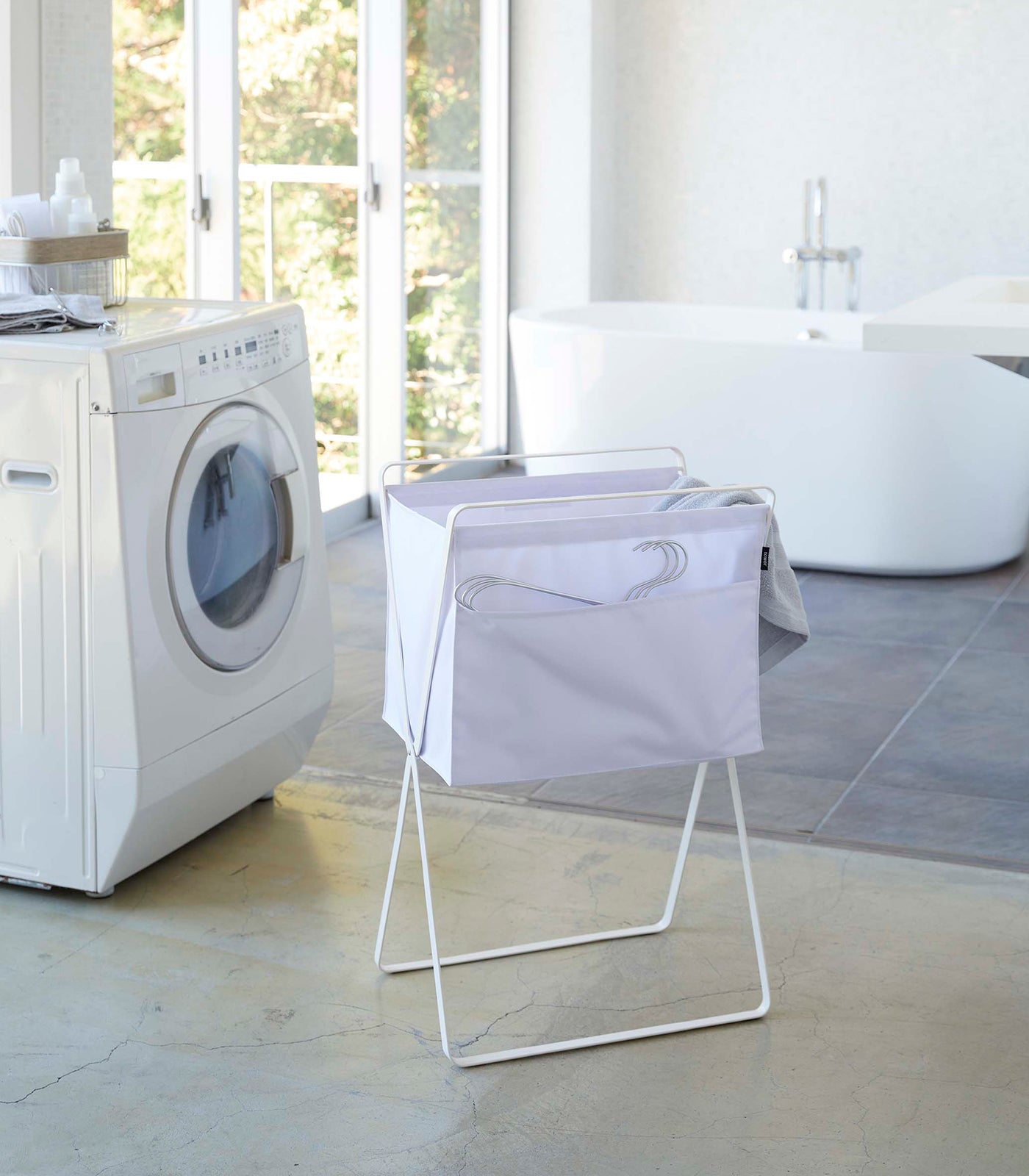 Elevated Laundry Hamper - Steel