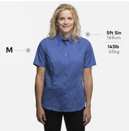 Elevate™ Stirling Short Sleeve Women’s Shirt – Modern, Sleek, and Perfectly Tailored