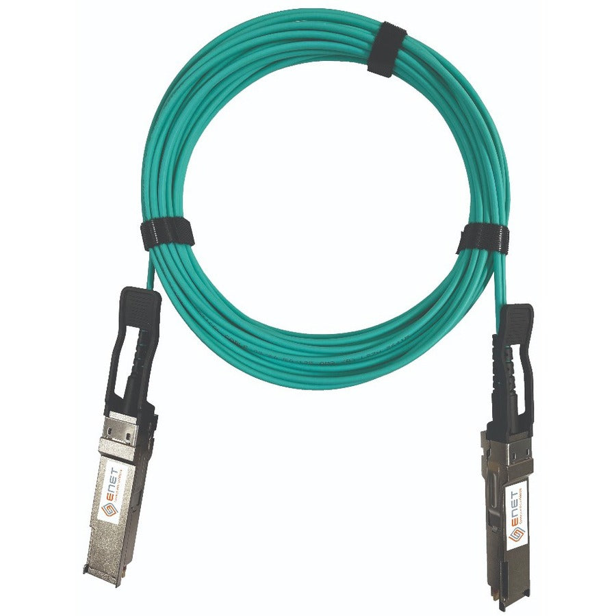 Enet Taa Compliant 56Gbase-Aoc Qsfp+ To Qsfp+ Infiniband Fdr Active Optical Cable Assembly 850Nm 75M (246.06 Ft) Lszh Om3 Mellanox Compatible