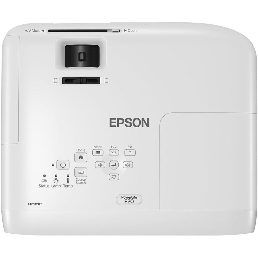 Epson Powerlite E20 Data Projector Standard Throw Projector 3400 Ansi Lumens 3Lcd Xga (1024X768) White