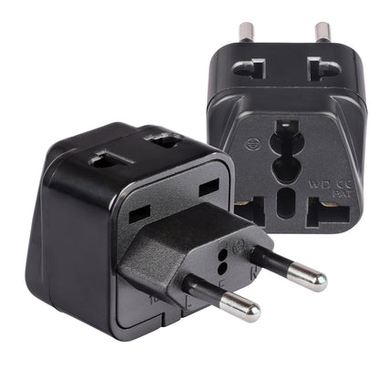 European Travel Adapter - 2 in 1 - Type C - Compact Design (DB-9C)