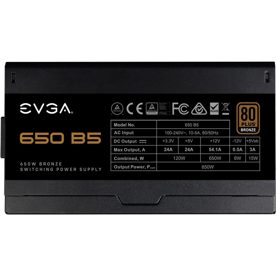 Evga 220-B5-0650-V1 650 B5, 80 Plus Bronze 650W, Fully Modular, Evga Eco Mode, 5 Year Warranty, Compact 150Mm Size, Power Supply