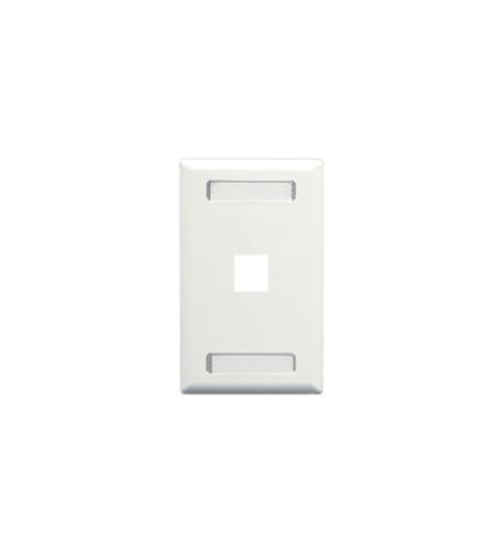 FACEPLATE- ID- 1-GANG- 1-PORT- WHITE ICC-IC107S01WH