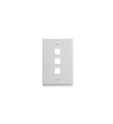 FACEPLATE- OVERSIZED- 3-PORT- WHITE ICC-IC107LF3WH