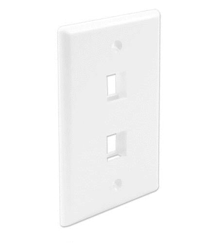 FP02PWH-SPK FACEPLATE 2 PORT 25 PK WHITE WAV-FACE-2-WH-25PK