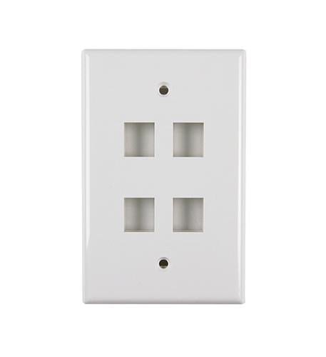 FP04PWH-SPK FACEPLATE 4 PORT WHITE WAV-FACE-4-WH-25PK