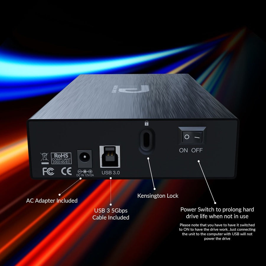 Fantom Drives 10Tb External Hdd,7200 Rpm Usb3.0 Aluminum Hard Drive