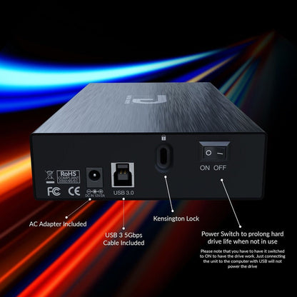 Fantom Drives 10Tb External Hdd,7200 Rpm Usb3.0 Aluminum Hard Drive