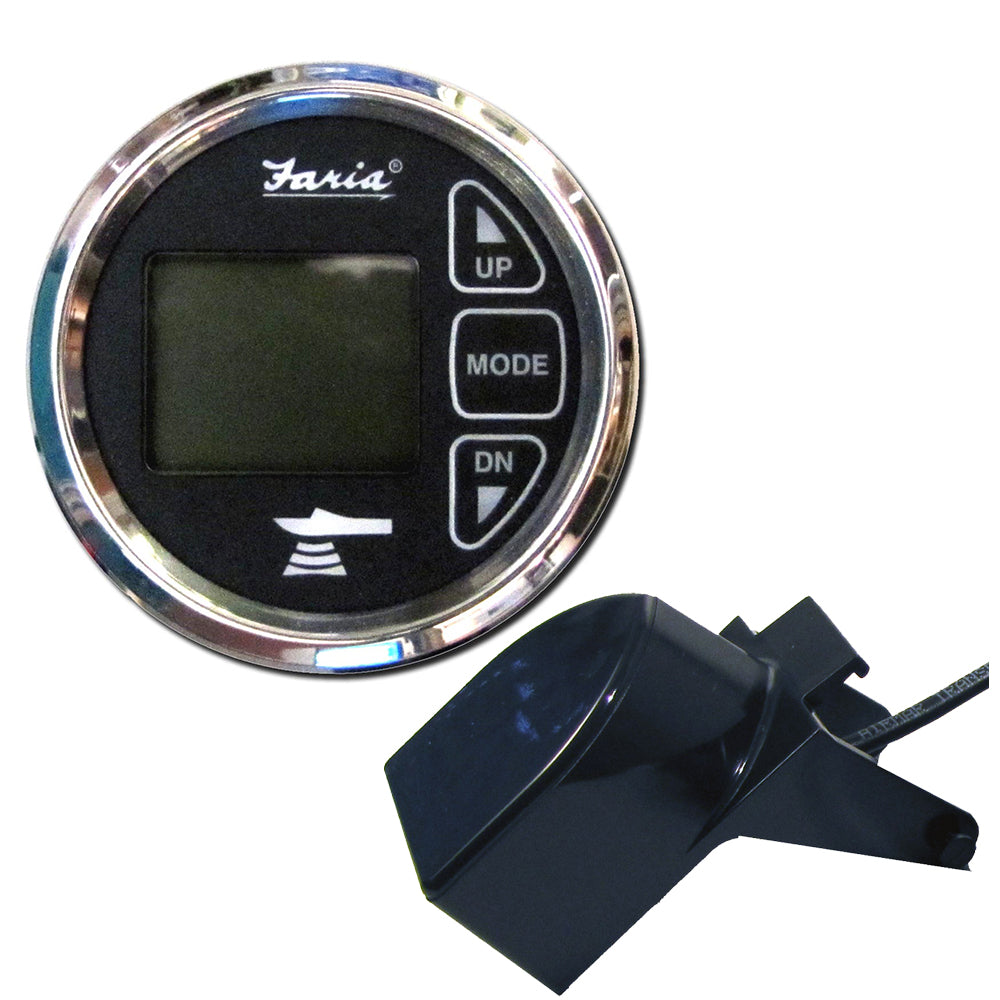 Faria Chesapeake Black 2" Dual Depth &amp; Temp Sounder w/Transom Mount Transducer