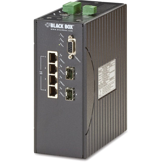 Fast Ethernet (100-Mbps) Extreme Temperature Managed Poe+ Switch - (4) 10/100-Mb