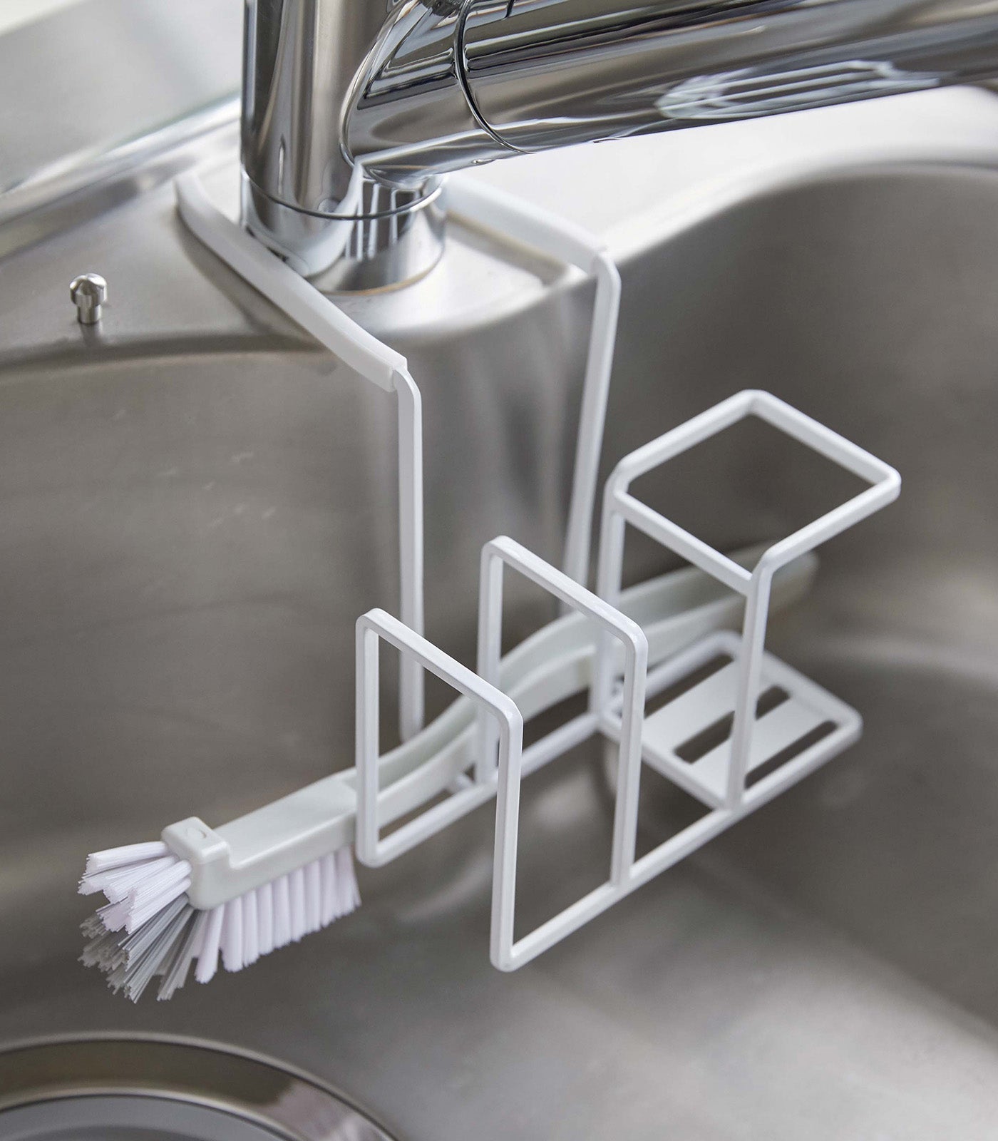 Faucet-Hanging Sponge & Brush Holder - Steel