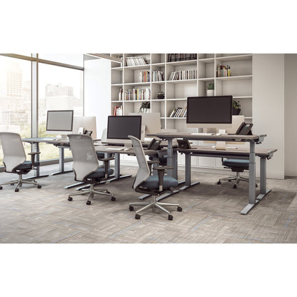 Fellowes Levado Laminate Table,Topgrayash60Inx30Inhpl Rectangletop