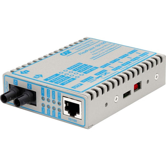 Flexpoint 10/100 Ethernet Fiber Media Converter Rj45 St Single-Mode 30Km 4343-2