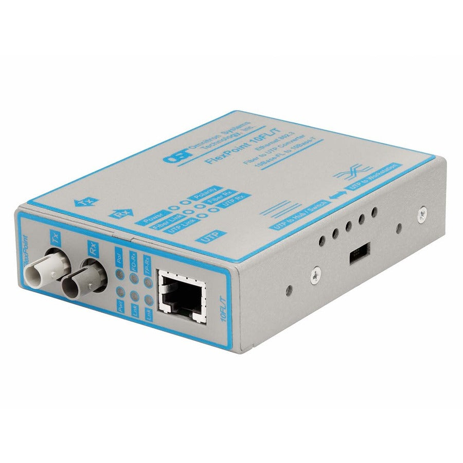 Flexpoint 10Mbps Ethernet Fiber Media Converter Rj45 St 4300-2