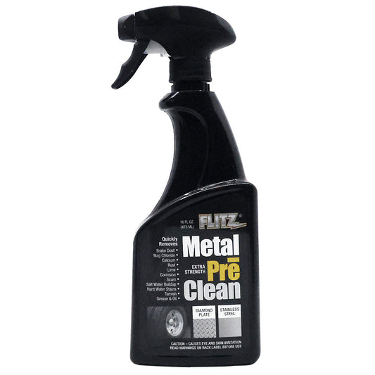 Flitz Metal Pre-Clean - All Metals Icluding Stainless Steel - 16oz Spray Bottle
