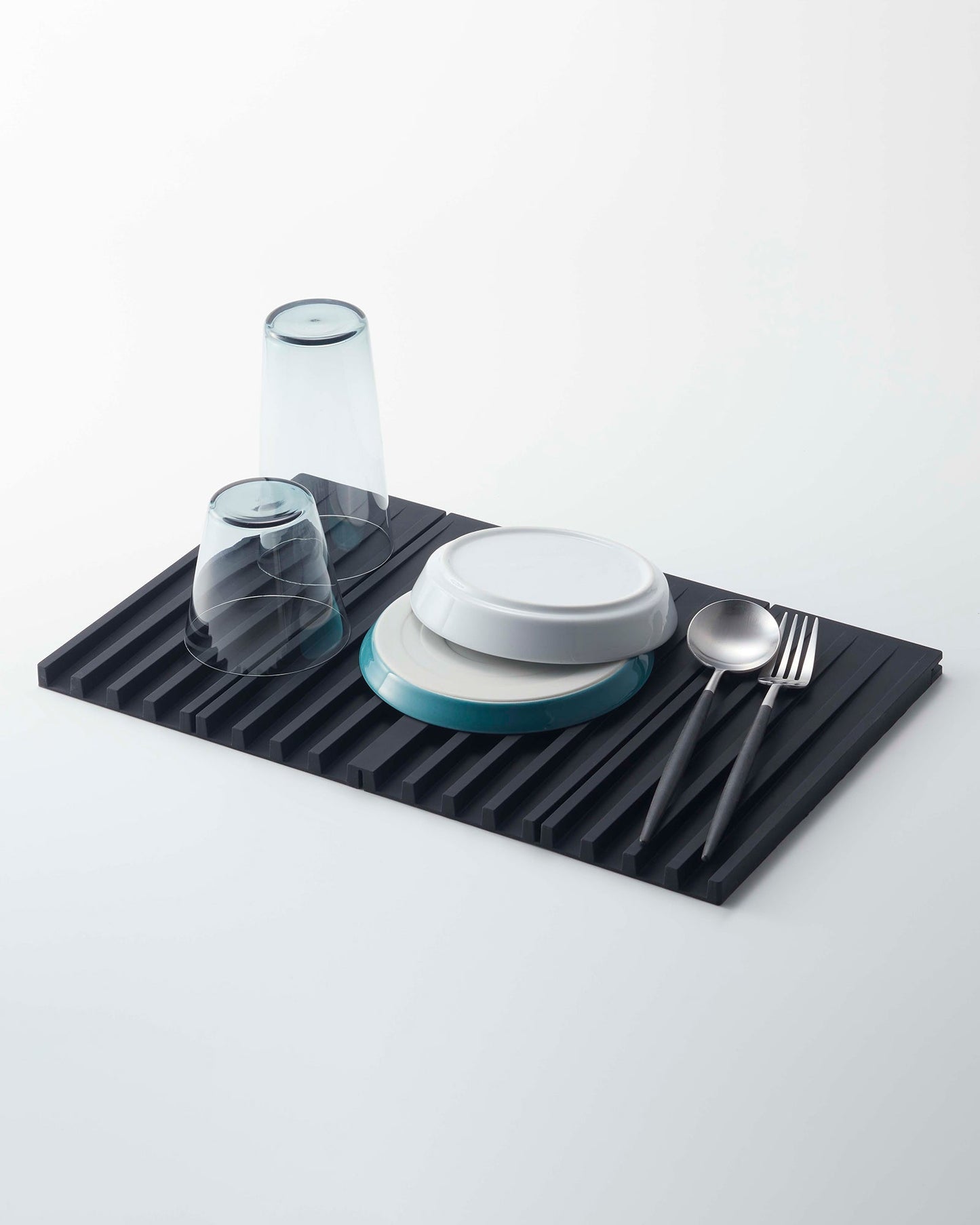 Folding Dish Drainer Mat & Trivet - Silicone