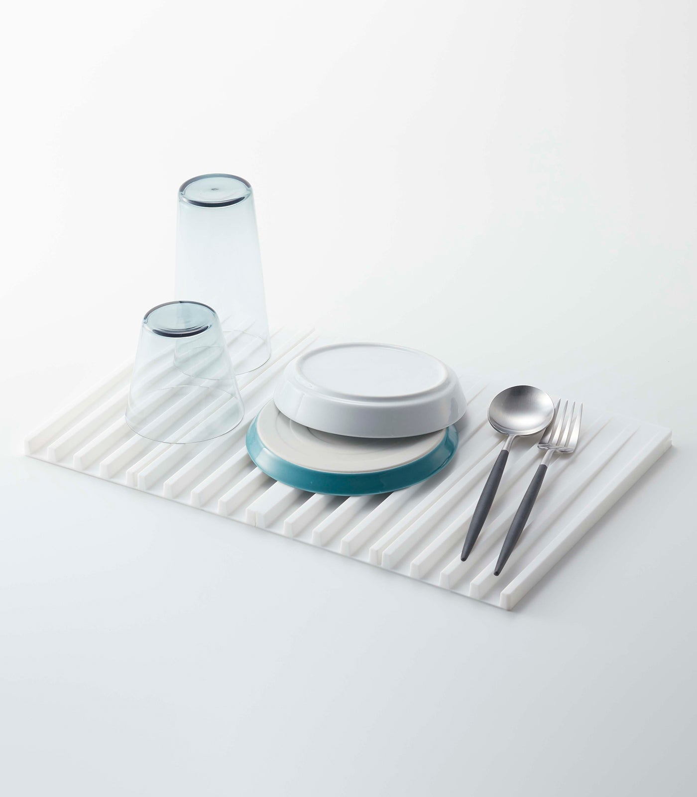 Folding Dish Drainer Mat & Trivet - Silicone