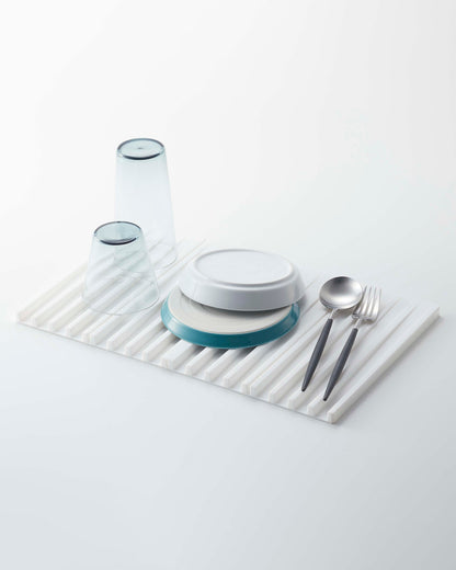 Folding Dish Drainer Mat & Trivet - Silicone