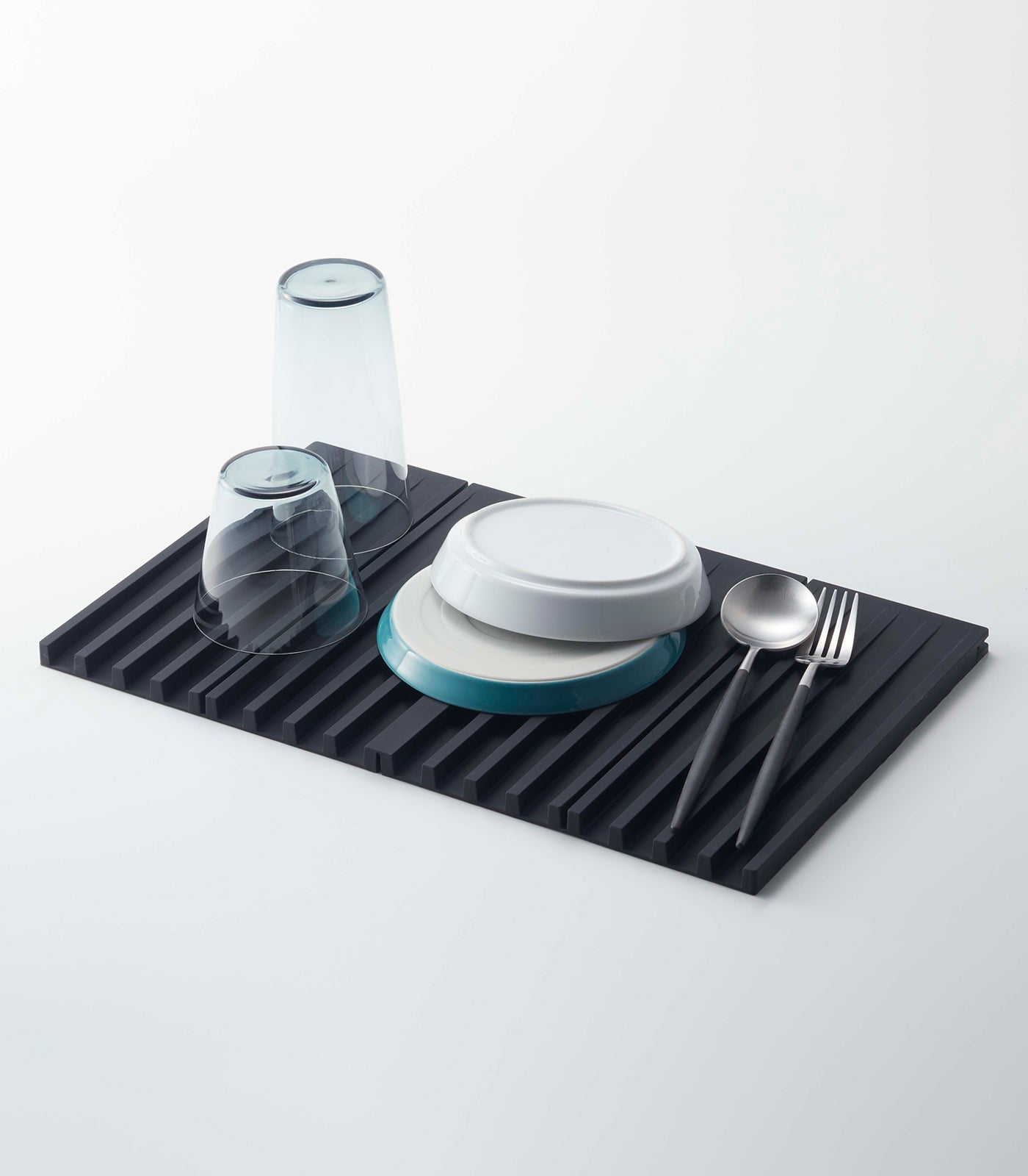 Folding Dish Drainer Mat & Trivet - Silicone