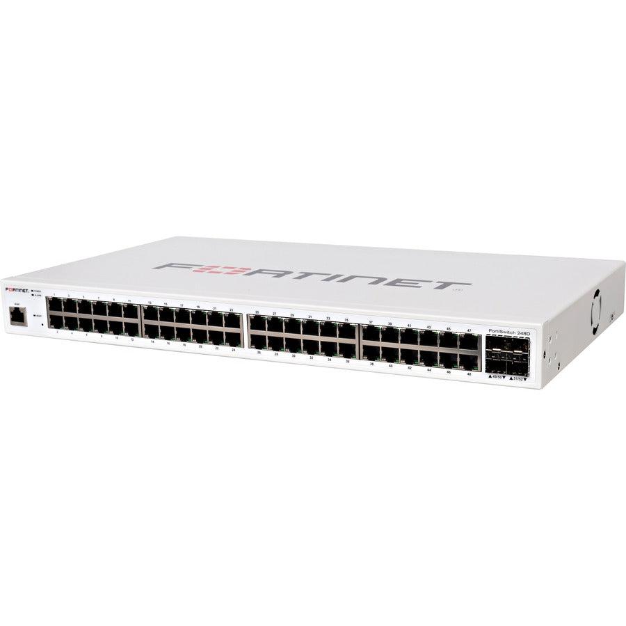 Fortinet Layer 2/3 Fortigate Switch Controller Compatible Switch With 48 X Ge Rj45 Ports, 4 X Ge Sfp