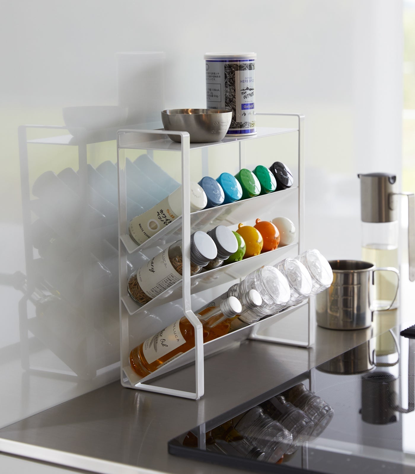 Four-Tier Slim Spice Rack - Steel