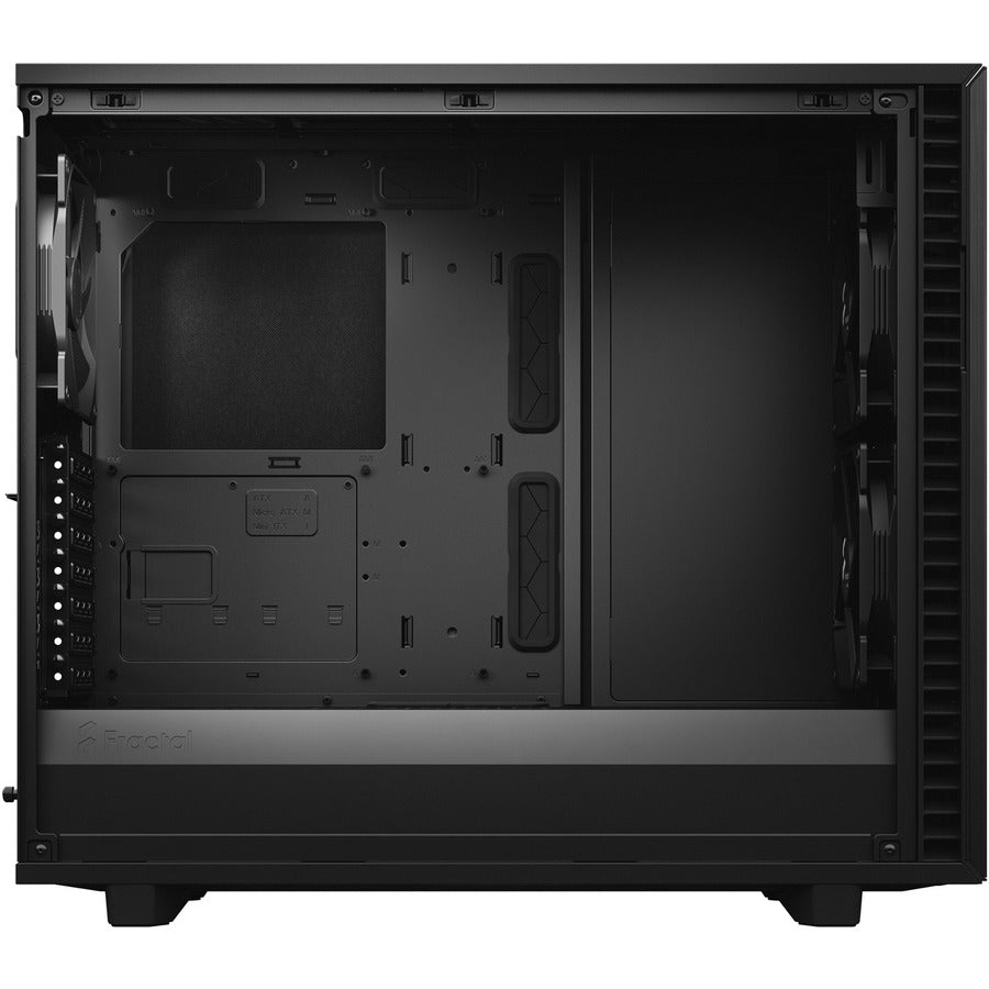 Fractal Design Define 7 Black Tg Dark Tint /Brushed Aluminum/Steel E-Atx Silent Modular Dark Tinted Tempered Glass Window Mid Tower Computer Case