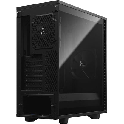 Fractal Design Fd-C-Def7C-03 Define 7 Compact Black Brushed Aluminum/Steel Atx Compact Silent Tempered Glass Window Mid Tower Computer Case