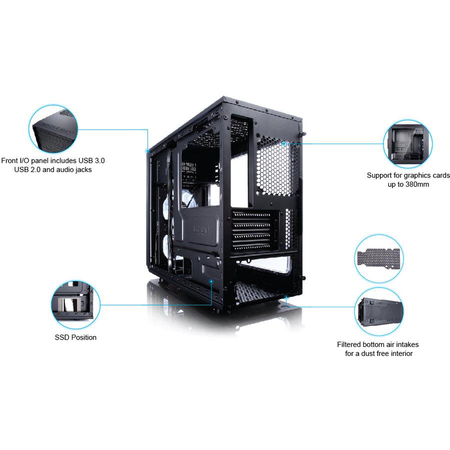 Fractal Focus G Mini No Power Supply Microatx Case W/ Window (Black)