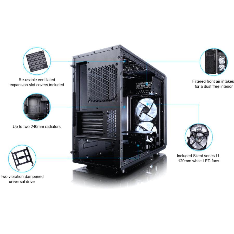 Fractal Focus G No Power Supply Atx Mid Tower W/ Window (Black)