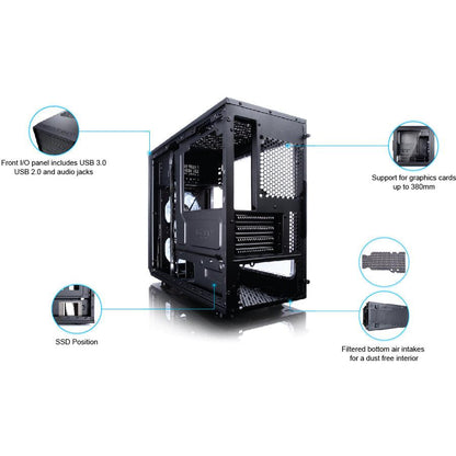 Fractal Focus G No Power Supply Atx Mid Tower W/ Window (Black)