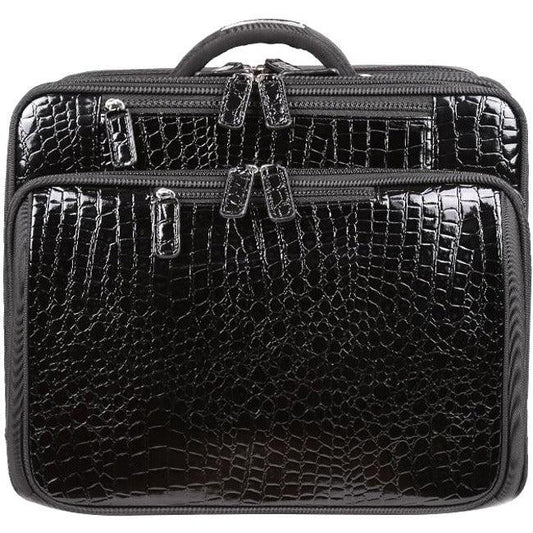 Francine Collection Croco Carrying Case (Roller) For 17" Notebook, Travel Essential