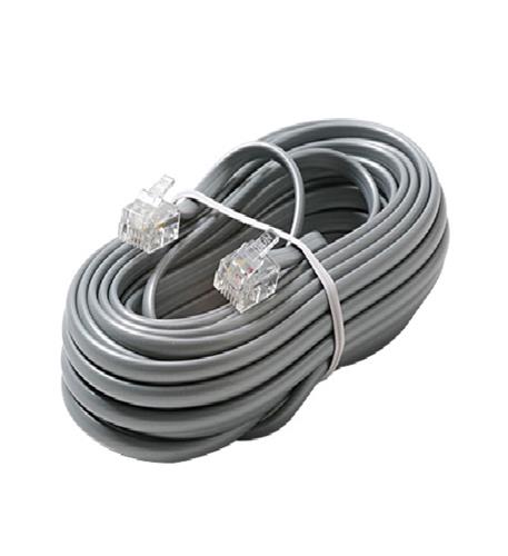 GCLB466050 50' FLAT LINE CORD 6P4C SILVE ICC-ICLC450FSV